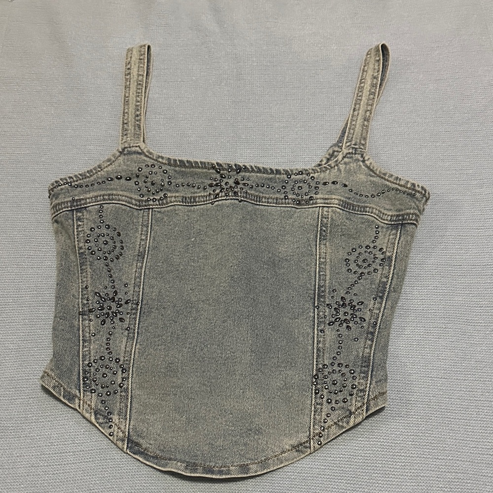 Forever 21 denim corset nwt
